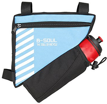 UPANBIKE Borsa con Telaio Triangolare per Bici Borsa con Tubo Anteriore in Poliestere da 1,5 Litri Borsa da Sella per Bicicletta con Supporto per Bottiglia d'Acqua (Bottiglia d'Acqua Non Inclusa)
