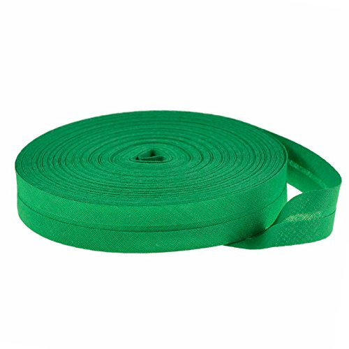 Schrägband Baumwolle 25m uni 20mm breit gefalzt Einfassband 50 Farben wählbar