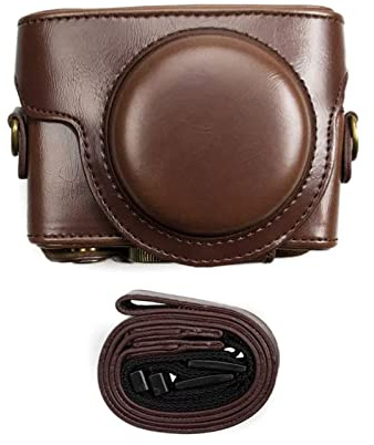 kinokoo Funda de piel sintética para cámara Sony DSC-RX100 VII RX100 VI RX100 V RX100 IV RX100 III RX100 II RX100, café, Estilo retro
