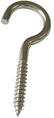 30 Stück Edelstahl (304) Hakenschraube 3 Größen 40 mm 50 mm 65 mm Einschraubhaken Robuste Becherhaken zum Aufhängen von Außenleuchten