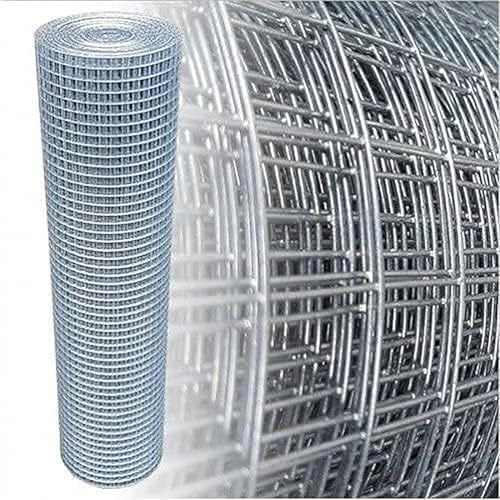 Garmix Volierendraht Verzinkt 25x25mm 4-Eck Maschendraht 50cm x 25m 1,00mm | Drahtgitter