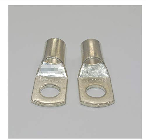 FJY-CONNCT, 10pcs Bolt Hole Tinned Copper Cable Lugs Battery Terminals Set Wire Terminals Connector 70mm2 SC70-10 3/8 SC70-12 1/2 (Size : 70mm2 12mm 2AWG)