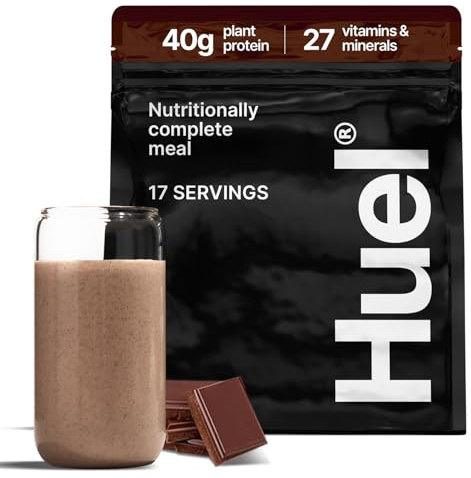 Huel Black Edition - Nutritionally Complete 100% Vegan Gluten-Free - Less Carbs More Protein - Powdered Meal (Chocolate, 1 Bag)