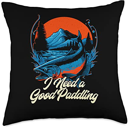 I Need a Good Paddling Boating Lakes Boat Lagoon Fishing Throw Pillow