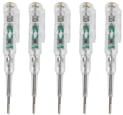 5 Elektrische Teststifte Multifunktion Helles LED-Licht Transparentes Gehäuse Induktionsspannungsprüfer Schraubendreher Zur Geräteerkennung