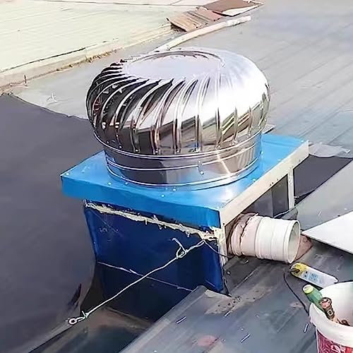 Rejilla ventilación, Chimenea, 600 500 400 300 200 MM Tapa De Chimenea Redonda De Acero Inoxidable, Cubierta De Ventilación De Turbina De Techo Para Tubo De Escape Exterior/ Solárium ( Size : 31.5 in(