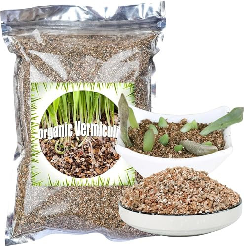 Organic Vermiculite 1L by GOTVUGE, Increases Water and Nutrient Retention and Aerates The Soil, Perfect for Root Cuttings, Seed Germination, Arranging Flowers, and Bedding for Invertebrates