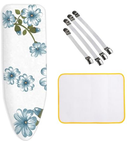 Housse de Table à Repasser Extra Large, Housse de Table à Repasser RéGlable Extra éPaisse, XXL, 4 Clips et Chiffon Anti-Repassage, 160X60cm