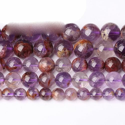 Natürliche echte Lapislazuli-Steinperlen, rund, lose Perlen, 4, 6, 8, 10, 12 mm, für Schmuckherstellung, DIY-Armband, 38,1 cm Strang, lila, 12 mm, 32 Stück Perlen