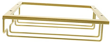 MOLUCKFU Colgador de Copas de Vino de Hierro Elegante y Compacto, Estante Colgante para Ahorrar Espacio y Organizar Copas en Cocina o Bar