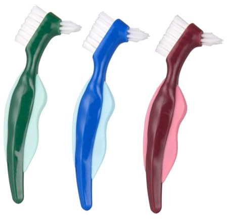 HAPINARY Ensemble De 3 Brosses À Dents Ergonomiques Brosse De Nettoyage Souple Pour Brosse À Dents De Soins Artificiels