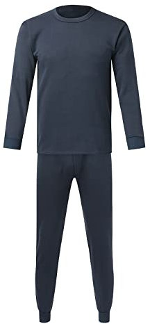 Mens Frühling Winter Mode einfache einfarbige Dicke thermische Unterwäsche Set Leggings Bodenbildung Hemd Kleidung Hosen Weste Reitsport