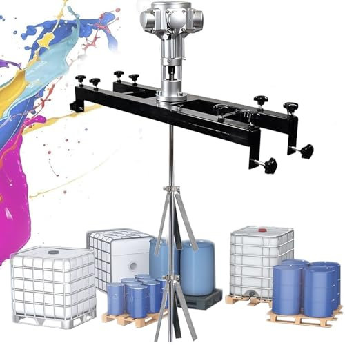 Qiang Pneumatisches Rührwerk Klemmmontage Tankfass Trommelmischer IBC-Luftrührwerk Farbmischwerkzeug Mischkapazität 1000 L,Flüssigfarbmischer Rühren Pneumatischer Industrieschüttler,S400