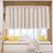 Focenat Cortinas Cortas de Algodón y Lino,150x45cm Visillos Cortos para Ventanas Beige,Cortina de Bistró, Cortinas Opacas Cortas Cocina,Cortinas de Debajo del Fregadero para Salón, Baño,Estilo Rústico