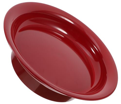JECOMPRIS Bakelite Tribute Plate Red Plastic Decorative Bowl for Home Party Fruit Snack Candy Dish Kitchen Fruit Bowl