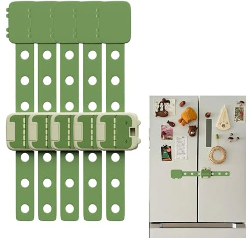 Kindersichere Schrankschlösser 5-Teilige Süße Cartoon-Design | Längenverstellbare Kinderschrankschlösser Für Herd, Kühlschrank, Gefrierschrank,
