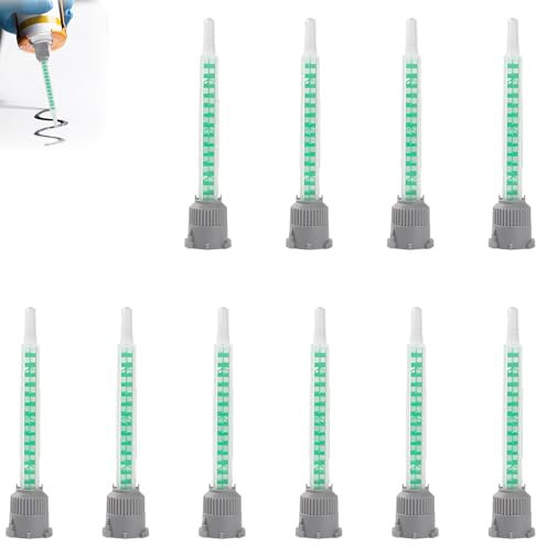 10 Stück Statikmischer Mischdüse,Statikmischer,Mischdüse,2k Kleber,Mischdüsen,Mischerspitzen,1:1 Mischerdüsen Für Kunststoffkleber Zweikomponentenkleber 2k Kleber Pistole