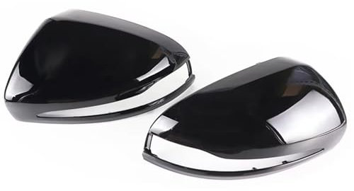 Spiegelkappe Für Benz C Für GLC SE Für Klasse W205 X253 W222 W213 W238 Carbon Black Seitenrückspiegel-Abdeckkappen Schale LHD Rückspiegelkappe(Black-)