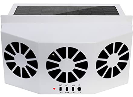 POPETPOP Car Solar Exhaust Fan Solar Powered Car Ventilation System for Air Circulation Easy Installation and Hot Air Removal for Vehicles Outlet Design