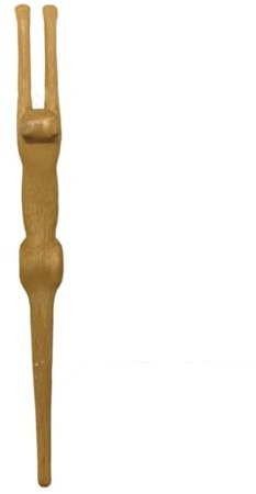 Rascador de espalda en forma de gato, divertido rascador de espalda de mano, masajeador de madera (color madera original)