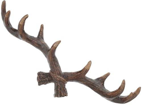 Abaodam Geweih Haken Aus Harz Wandhaken Für Jacken Hüte Schlüssel Und Handtücher Dekorativer Kleiderhaken Für Flur Wohnzimmer Schlafzimmer 40.00 X 12.00 X 6.00 Cm