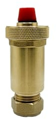 PlumbEZ Slimline Automatic Air Vent 15mm Compression – Brass Self-Bleeding Float Valve for Radiators, Boilers & Central Heating Systems – Compact Leak-Resistant Heating Accessory