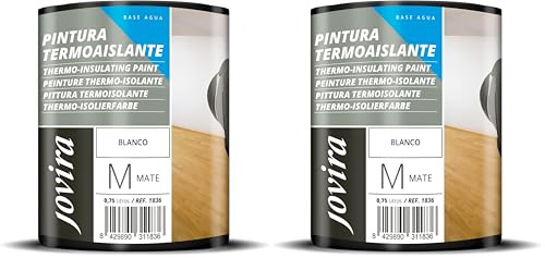 Pintura Aislante Térmica, Anticondensación .Para superficies de hormigón, morteros de cemento, ladrillo, yeso. Mejora el aislamiento térmico (frio-calor) y acústico. (750 Mililitros) B-13A