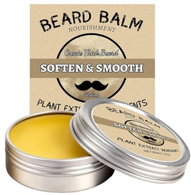 Bartpflege für Männer: Modelliert, dicker Bart, nährende Creme, 60 g, für Glanz, ideal für Reisen, den täglichen Gebrauch, Zuhause, Salon, Spa Aftershave.