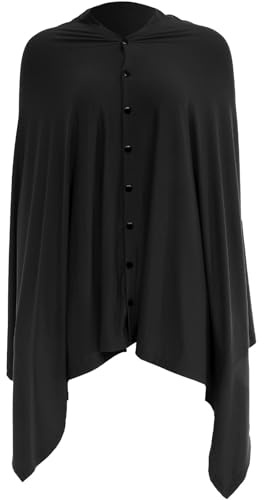 Hemobllo Bufanda de Enfermería Multifuncional para Lactancia Botón, Poncho de Lactancia Cómodo y Transpirable Adecuado para Cuidar a Bebés Recién Nacidos