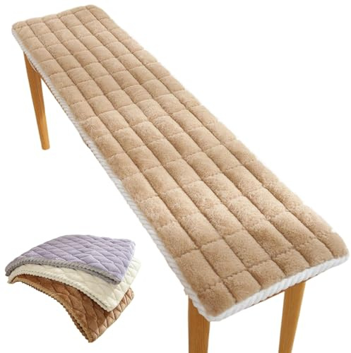 HKJGNH Cuscino per Panca con Imbottitura Antiscivolo,60x40 100x50 130x40 180x40 Lavabile Cuscino per Sedile per Interni, Cuscini per Panca da Giardino e Patio per mobili da Esterno(caffè,60x180cm)
