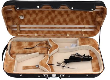 Geigenkoffer Violine Viola Koffer Doppel Hartschalenkoffer Box Holz länglicher Starkes Licht
