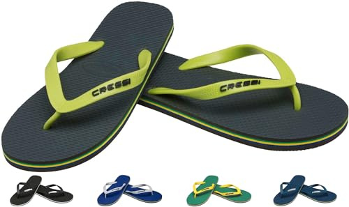 Cressi Beach, Infradito per Piscina Unisex – Adulto, Verde Scuro/Lime, 39/40