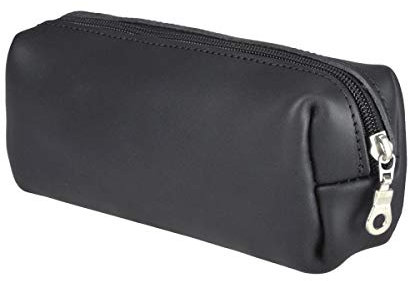 Ruitertassen Stiftetui Leder große Stiftrolle Schlamper Stifteetui Etui Tasche schwarz Sattelleder