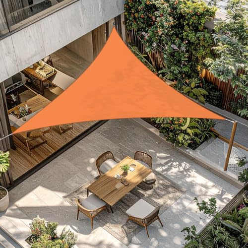 Green Bay Sun Sail Shade Canopy Awning for Outdoor Patio Garden 2mx2mx2m Triangle in Orange