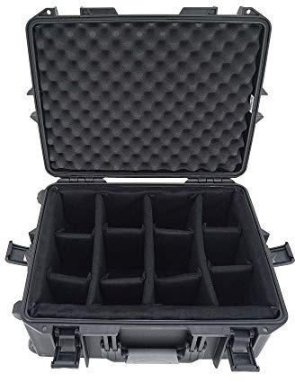 SINORA Koffer aus Kunststoff mit Trolley und variablen Trennwänden (550 x 250 x 420 mm)