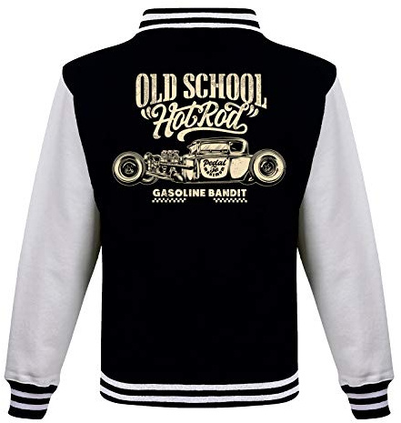 Gasoline Bandit Rockabilly Baseball College Jacke - Old School Hot Rod - Let The Good Times roll