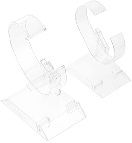 Hemobllo 2Pcs Acryl Uhr Display Stand Armband Display Halter Uhr Display Rack Schmuck Organizer Halter für Frauen Männer Schmuck Uhr Zeigt Steht L