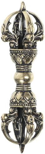 Buddhism Supplies Brass Vajra Dorje Phurba Brass Dharma Ornament for Home Office Tabletop DIY Keychain Car Decoration