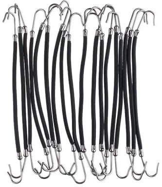 IUAQDP 36 piezas de gancho elástico para el cabello, coleta de caballo, clip para el cabello, banda elástica de goma con gancho para mujeres y niñas, peinado de cabello grueso, color negro