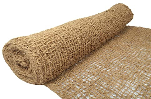 Wacredo Böschningsmatta, strandmatta, kokos kokosfibermatta, kokosväv, släntsäkring, bevuxen skyddsmatta för dammkant, växter, erosionsskyddsmatta 1 x 10 m rulle, 15 x 15 mm (1 styck)