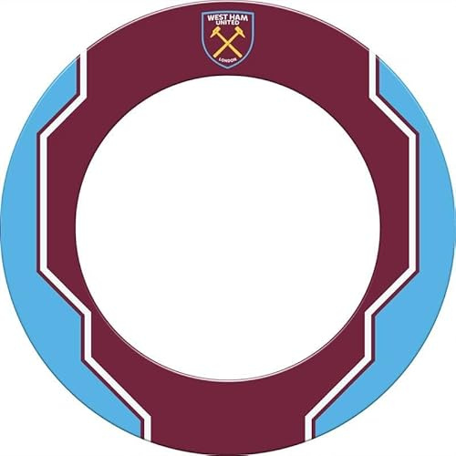 FOCO Offiziell lizenzierte Football Club Hammers FC Dartscheibe und Darts Surround, Geo, Weinrot/Blau (SU245)