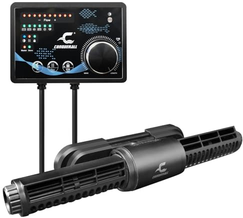 CONQUERALL CHS-15 Cross-Flow Wave Pumpe 3500～13000L/H 15W DC 24V Multi-Speed-Einstellung für Fischbecken