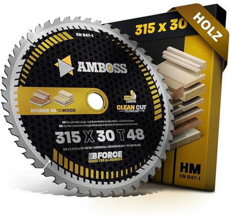 HM Kreissägeblatt 315x30 Z48 Wechselzahn für Holz - Allround. AMBOSS WERKZEUGE® Sägeblatt 315mm komp. zu Atika HT 315 Metabo TKHS 315 Holzstar FKS 315 Makita 2712 Scheppach TS315. TS315GT. TS4010 uvm.