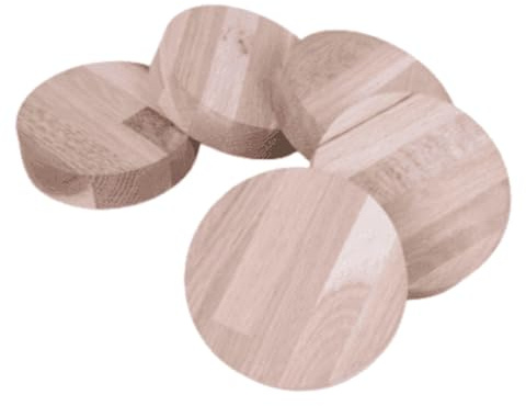 printiywood Eiche Runde Holzscheibe Rund Holz Leimholz Platte Tischplatte Scheiben Rundholz Masiv Basteln Kreis (Stärke/Dicke 40mm, Ø 200mm)