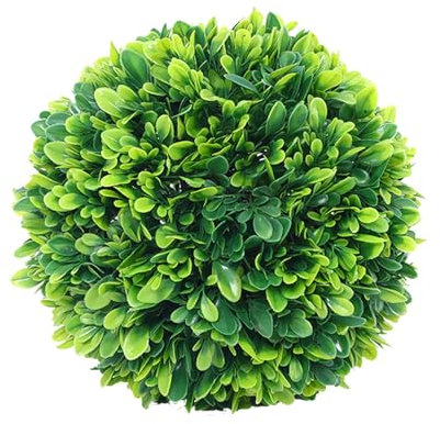 DSFHVBDD Pflanzenball Künstlich, Pflanzen-Ball Realistischem Aussehen, Grasball Aus Kunststoff, Buchsbaumkugeln Naturgetreues, Kunstrasenball Runder, für Den Innen oder Außenbereich Mit (E 40cm)