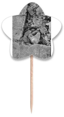 Palillos de dientes para fotografía de material industrial, con etiqueta de estrella, palillos para cupcakes