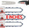 FuGuiB 8 Pollici Catena Motosega Confezione Da 3 E 1 Barra Della Motosega,1/4LP 1,1 mm 47 maglie 20 cm Catene Per Motosega,Catena Di Ricambio Per Minisega