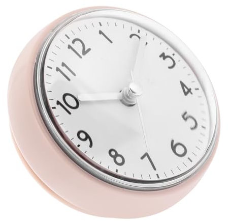 PRETYZOOM Kleiner Duschuhr Wanduhr Aus Kunststoff Mit Saugnapf Für Badezimmer Küche Platzsparend