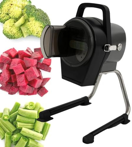Electric Veggie Slicer Machine, 3 in 1 Potato Cutter, 1-5mm Thickness Adjust Cabbage Shredder, 6000r/min, 110.23lbs/30min Onion Dicer, with 1 Discharge Port,220V