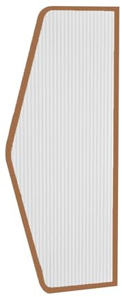 NSTVVEE Urinal-Trennwand,Wandmontiertes Toiletten-Trennwand-Zubehör Für Öffentliche Orte,Wand-Toiletten-Trennwand,Durchscheinender Sichtschutz Für Hotels,Gold-c-16.5x43.3in